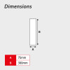 'Fire Exit Man Left Arrow Up'  Sign, Self Adhesive Taktyle (75mm x 300mm)