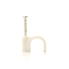 Round Cable Clips - White - 8mm - (80 PK)