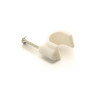 Round Cable Clips - White - 8mm - (80 PK)