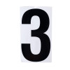 150mm Black Self Adhesive Vinyl Number 3
