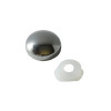 Chromed Plastic Dome Screw Cover (Pack of 4)