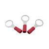 8mm Red Insulated Terminal Rings, Pack of 10