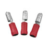 4mm Red Insulated Male Bullets, Pack of 10
