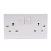 13 Amp 2 Gang Switched Wall Socket