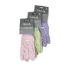 Mulch 'Garden Party' Gardening Gloves Size Medium - 3 Pairs - Pink, Green & Lavender Triple Pack