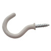 32mm White PVC Shouldered Cup Hooks (Pack of 5)
