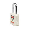 Safety Lockout Padlocks, Standard Shackle, White (each)