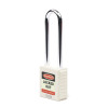 Safety Lockout Padlocks Long Shackle, White (Each)