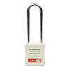 Safety Lockout Padlocks Long Shackle, White (Each)