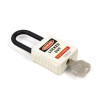 Safety Lockout Padlocks, Nylon Shackle, White (each)