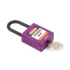 Safety Lockout Padlocks Nylon, Shackle, Purple (each)