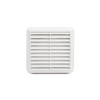Louvred Grille with Flyscreen - White - 100mm