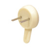22mm Plastic Hard Wall Picture Hooks (Pack of 4)