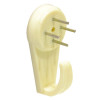 40mm Plastic Hard Wall Picture Hooks (Pack of 4)