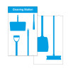 Shadow Board Cleaning Station With Stainless Steel Hooks, Style A Blue, (600mm x 2000mm)