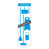 Shadow Board Cleaning Station With Lean Stand, Board Only With Hooks, Style B Blue, (600mm x 2000mm)