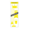 Shadow Board Cleaning Station With Lean Stand, Board Only With Hooks, Style B Yellow, (610mm x 2000mm)