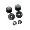 Plastic Rim Mortice Knob Set, Black, 45mm Dia.