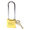 Brass  'Tri-Circle' Padlocks, Long Shackle, 38mm