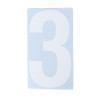 150mm White Self Adhesive Vinyl Number 3