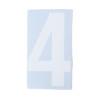 150mm White Self Adhesive Vinyl Number 4
