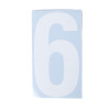 150mm White Self Adhesive Vinyl Number 6
