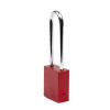 Aluminium Safety Lockout Padlock Long Shackle - Red