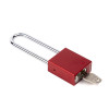 Aluminium Safety Lockout Padlock Long Shackle - Red