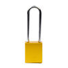Aluminium Safety Lockout Padlock Long Shackle - Yellow