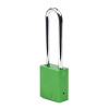 Aluminium Safety Lockout Padlock Long Shackle - Green