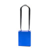Aluminium Safety Lockout Padlock Long Shackle - Blue