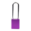 Aluminium Safety Lockout Padlock Long Shackle - Purple