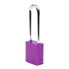 Aluminium Safety Lockout Padlock Long Shackle - Purple