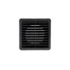 Louvred Grille with Flyscreen - Black - 100mm