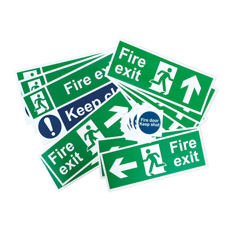 Vsafety Feuer Fluchtwegschild „Exit“ – Selbstklebend, 450x150 Mm, Grün/weiß, Nach EN ISO 7010