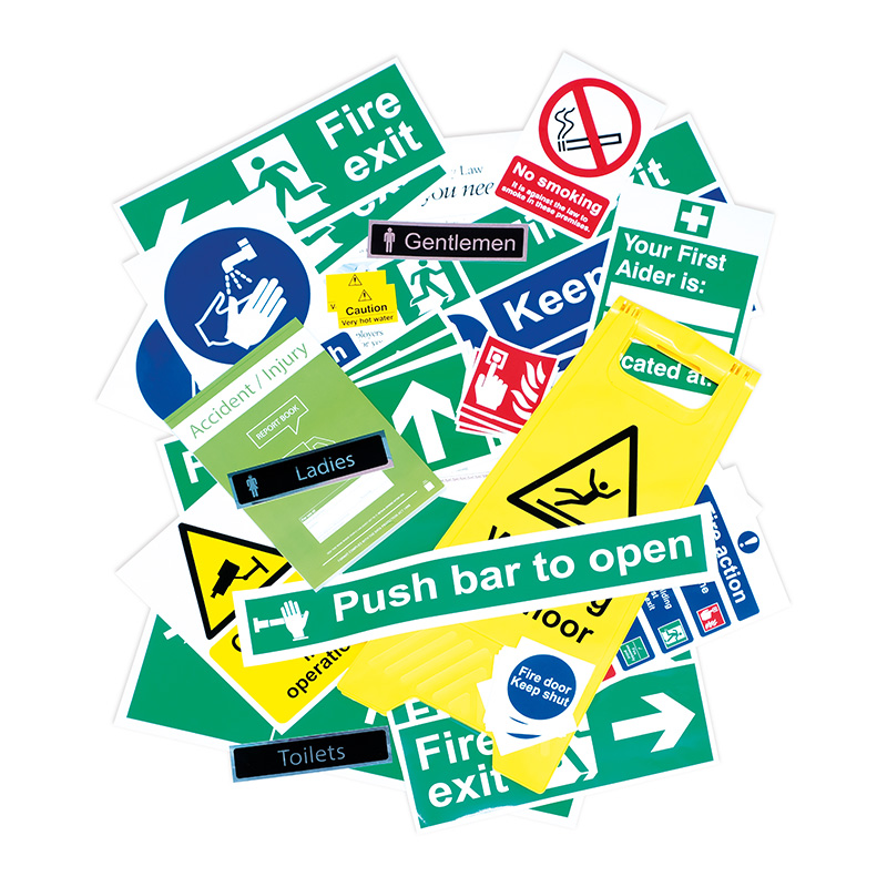 VSafety Way Out Cartello Uscita Faretto Direzionale, Adesivo 300x150 Mm, Omologato EN ISO 7010
