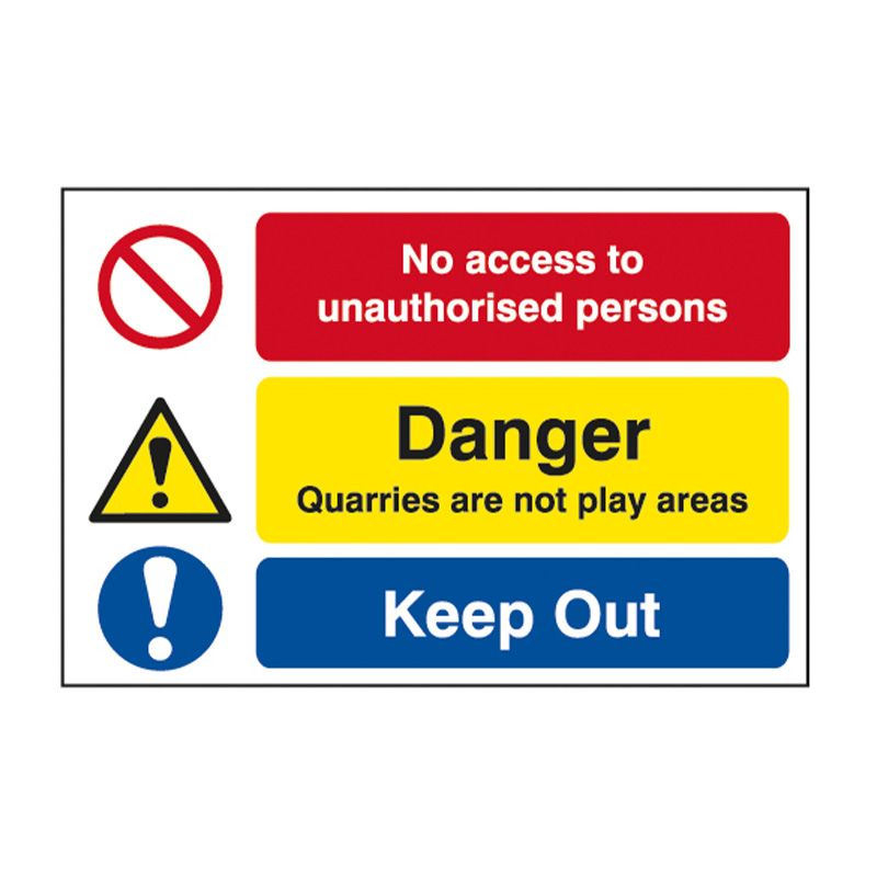 Cartello 'No Access For Unauthorised Persons' – Vinile Autoadesivo, 300x400 Mm, Per Ufficio E Magazzino