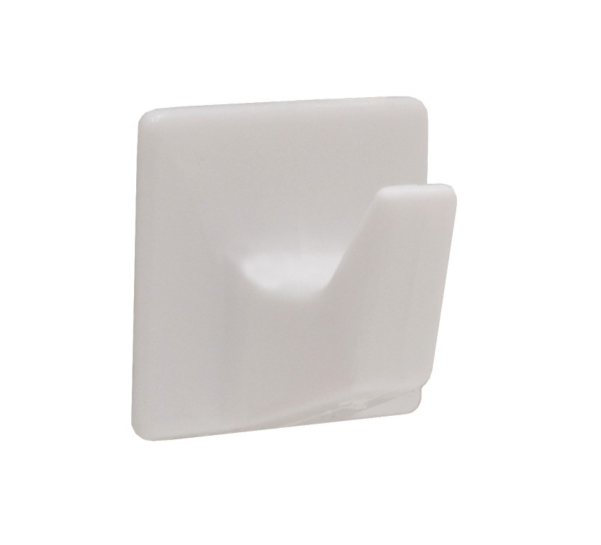 Centurion - Small Plastic Self Adhesive Square Hooks, 32mm x 32mm, White