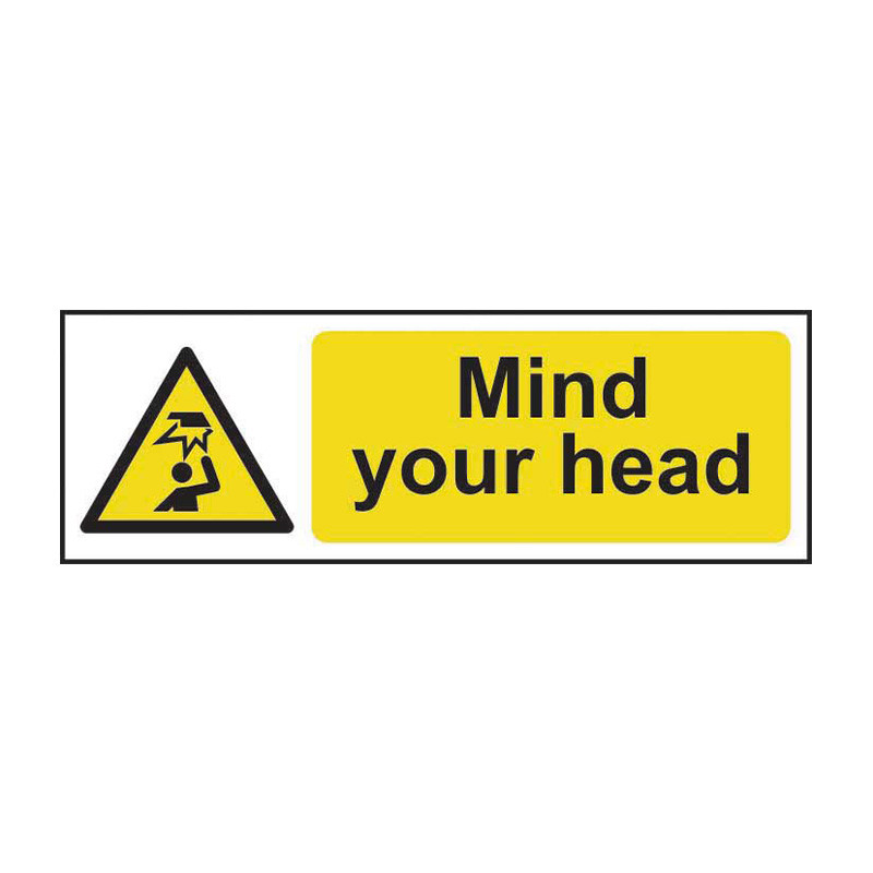 Centurion - 'Mind Your Head' Sign, Self-Adhesive Vinyl (300mm x 100mm)
