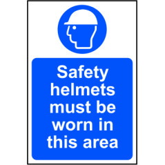 Centurion - 'Safety Helmets Must Be Worn In This Area' Sign, Self ...