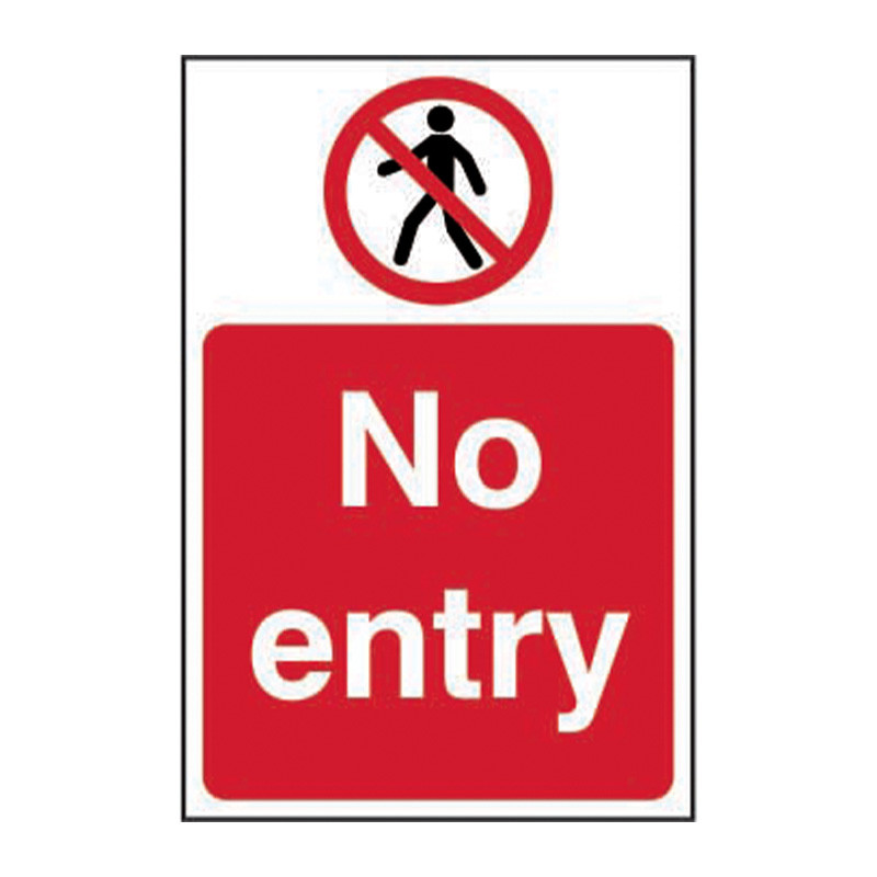 Centurion - No entry 1.2mm Recyclable PP (200 x 300mm)