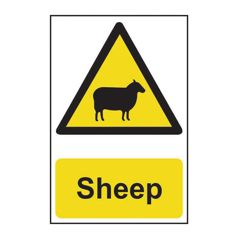 Centurion - 'Sheep' Sign, Lightweight Corrugated Plastic (200mm x 300mm)