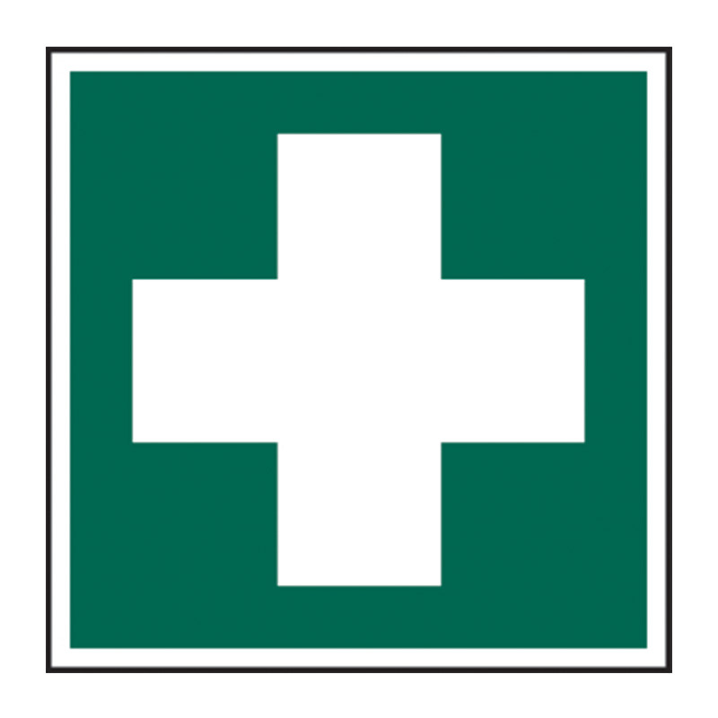 Centurion - First Aid symbol 1.2mm Recyclable PP (100 x 100mm)