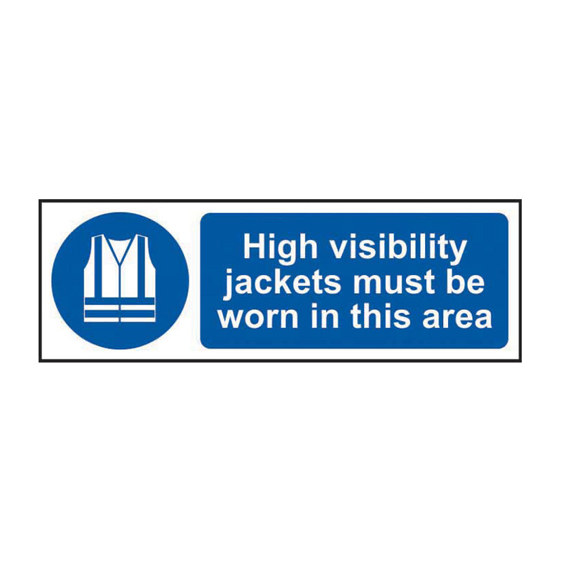 Jacket Signage Centurion - High visibility jackets must be work in this area 1.2mm ...