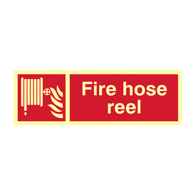 Centurion 'Fire Hose Reel' Sign, Flexible Photoluminescent Vinyl