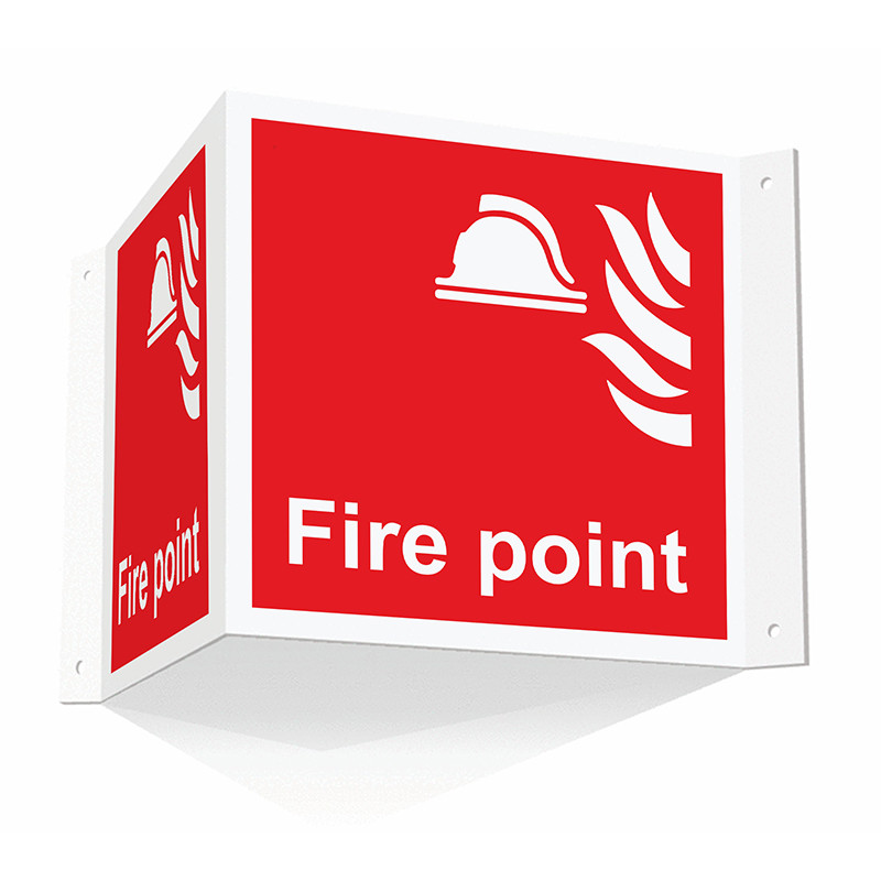 Fire Point Projecting Sign Centurion - Fire point (Projection sign) 1.2mm Recyclable PP (200mm face)