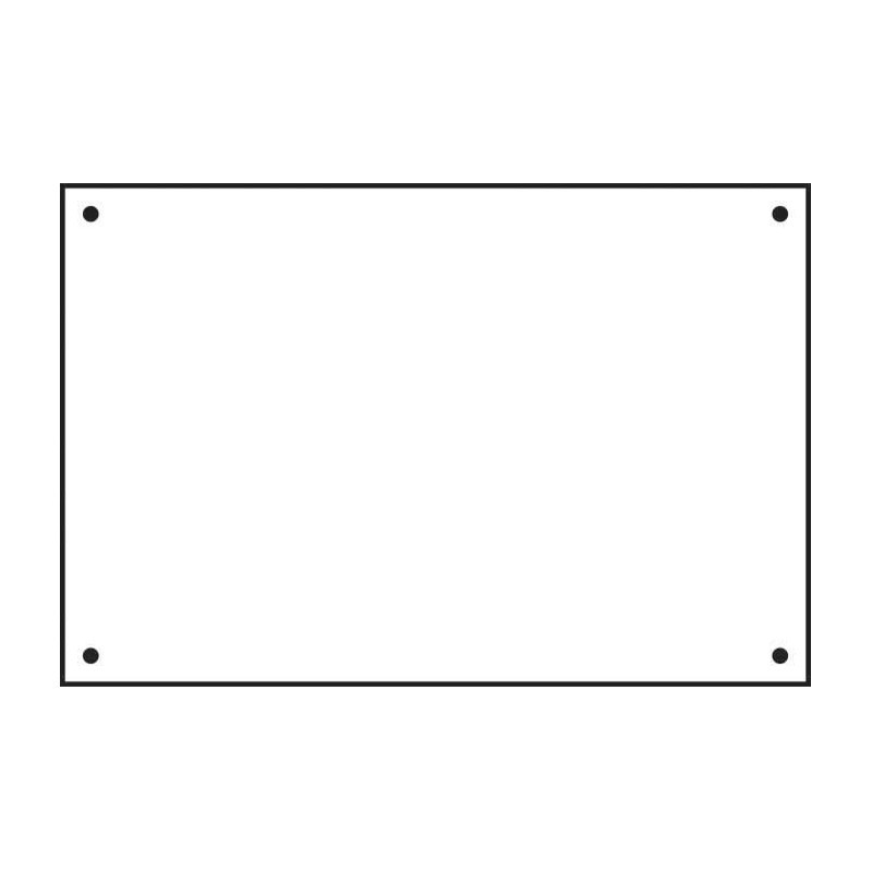 Custom Plastic Information Sign - 3mm Rigid, 600mm X 400mm, White With Black Text & Border