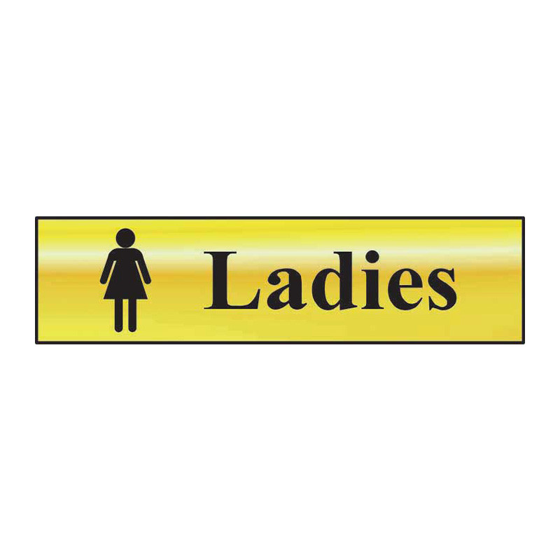 Centurion - 'Ladies' Sign, Polished Gold Effect, Self-Adhesive PVC ...