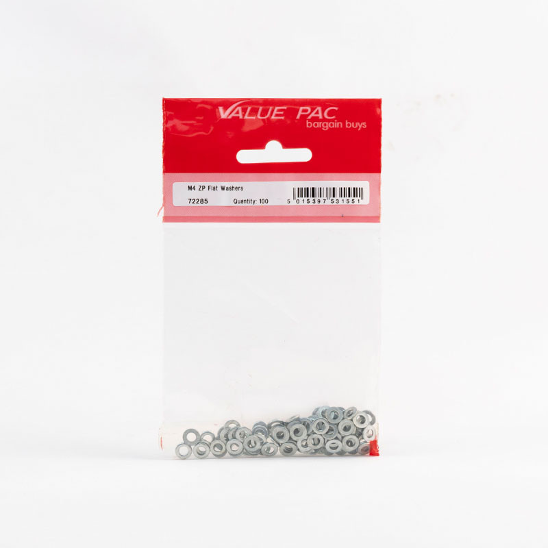 Centurion - M4 ZP Flat Washers 100pk