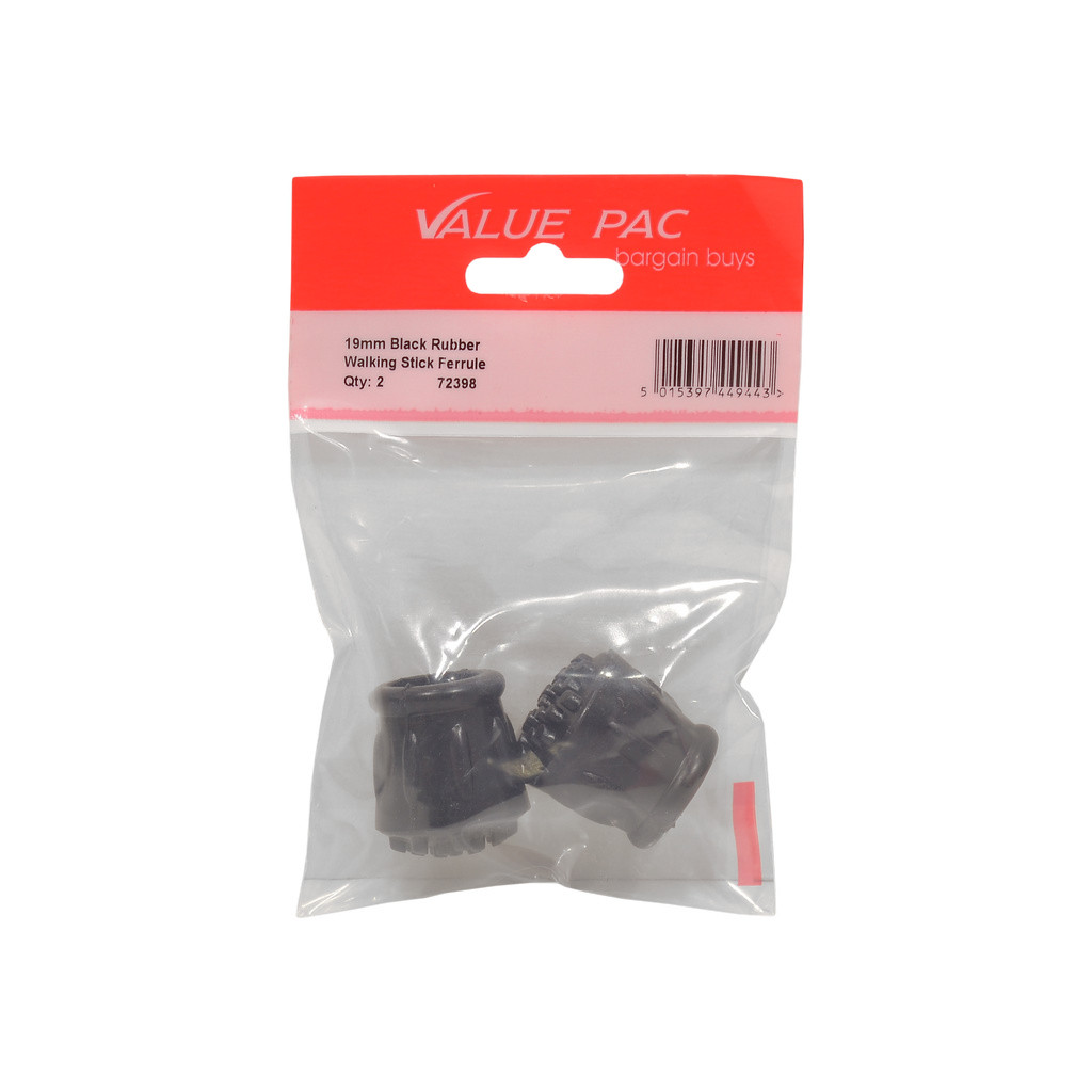 Centurion 19mm Black Rubber Walking Stick Ferrule